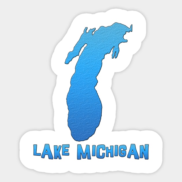 Lake Michigan Great Lakes Outline Sticker by gorff